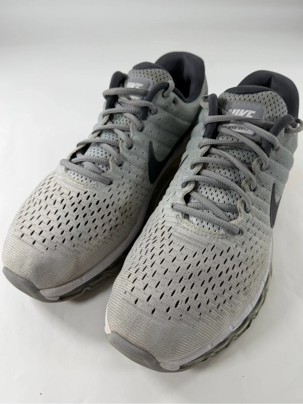 Nike Air Max 2017 Wolf Grey Black Running Shoes Men’s 11.5 849559-101